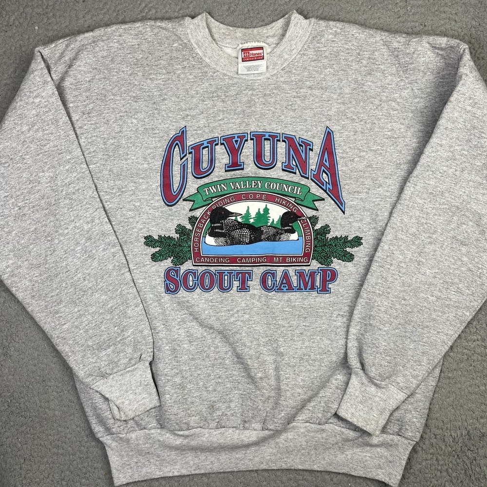 Vintage Cuyuna Scout Camp Sweater Boy Scouts Crewneck Minnesota Loons Outdoors